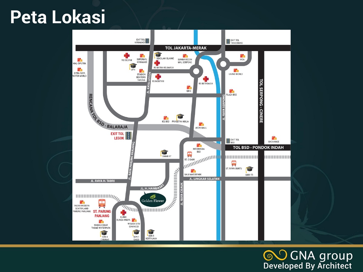 Peta Lokasi Golden Flower